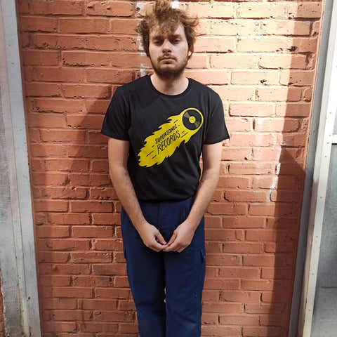 T-SHIRT SUPERSONIC RECORDS - COMETE YELLOW